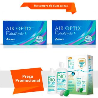 Air Optix Plus Hydraglyde com BioTrue