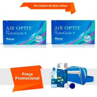 Air Optix Plus Hydraglyde com Kit Renu Fresh