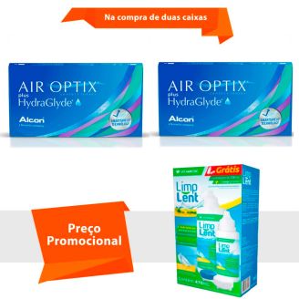 Air Optix Plus Hydraglyde com Limp Lent