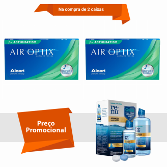 Combo Air Optix para Astigmatismo Com Renu Advanced