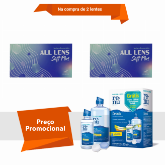 Combo All Lens Soft Plus - Anual Com Renu Fresh