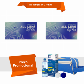 Combo All Lens Soft Plus - Anual Com Kit Renu Fresh