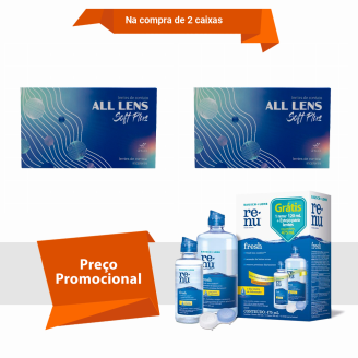 Combo All Lens Soft Plus - Mensal Com Renu Fresh