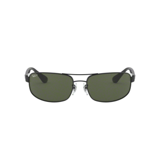 Óculos de Sol Ray-Ban Active Lifestyle RB 3445 002/58 Lente Verde Polarizada e Armação Preta 64