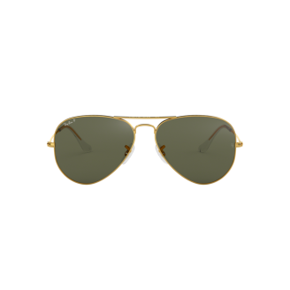 Óculos de Sol Ray-Ban Aviator RB 3025 001/58 Verde e Dourado 58