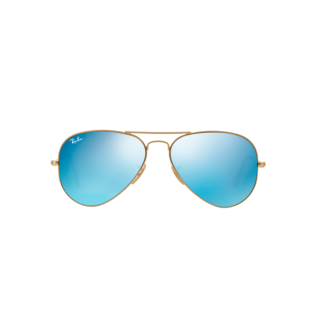 Óculos de Sol Ray-Ban Aviator RB 3025 112/17 Espelhada Verde Azul e Dourado Fosco 58