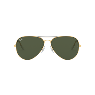 Óculos de Sol Ray-Ban Aviator RB 3026 L2846 lente verde e armação dourada 62