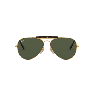 Óculos de Sol Ray-Ban Aviator RB 3029 181 Lente Verde escura e armação dourada 62
