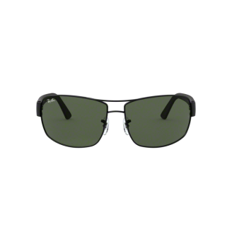 Óculos de Sol Ray-Ban Highstreet RB 3503L 006/71 Lente Verde e Armação Preta 64