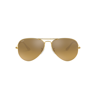 Óculos de Sol Ray-Ban Aviator RB 3025 001/3K Espelhada Marrom Prata e Dourado 58