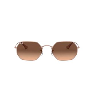 Óculos de Sol Ray-Ban Octagonal RB 3556N 9069A5 Pink Gradlent Brown + ar blue e Bronze 53
