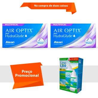 Air Optix plus HydraGlyde Multifocal com Limp Lent